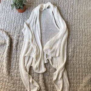 Drapey White BCBG sweater vest